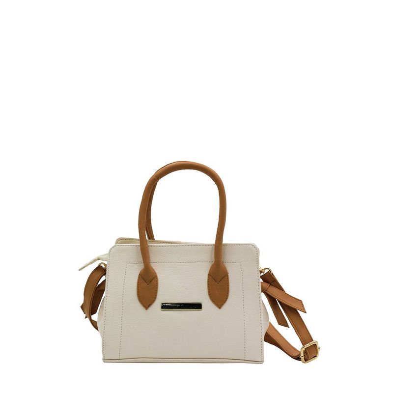 MERCEDES CAMPUZANO - Cartera Fiorella Mercedes Campuzano de Mujer Marfil
