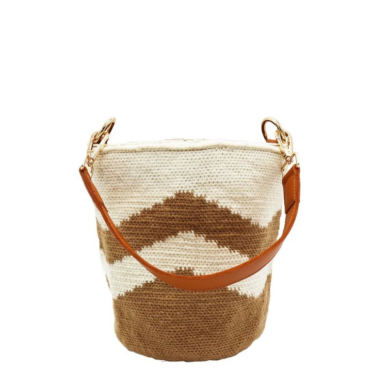 MERCEDES CAMPUZANO - Bandolera Mayapo Mercedes Campuzano de Mujer Beige