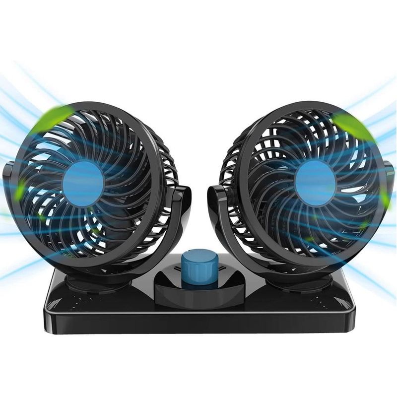 SKY - Ventilador Doble Electrico Carro Refrigeracion Silencioso