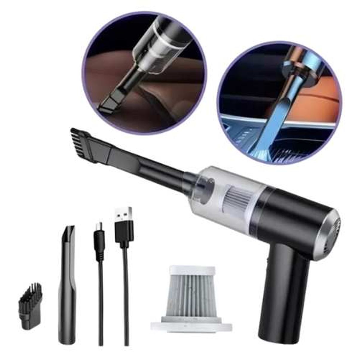 SKY - Mini Aspiradora Portátil 3 En 1 Recargable Usb Hogar Carro