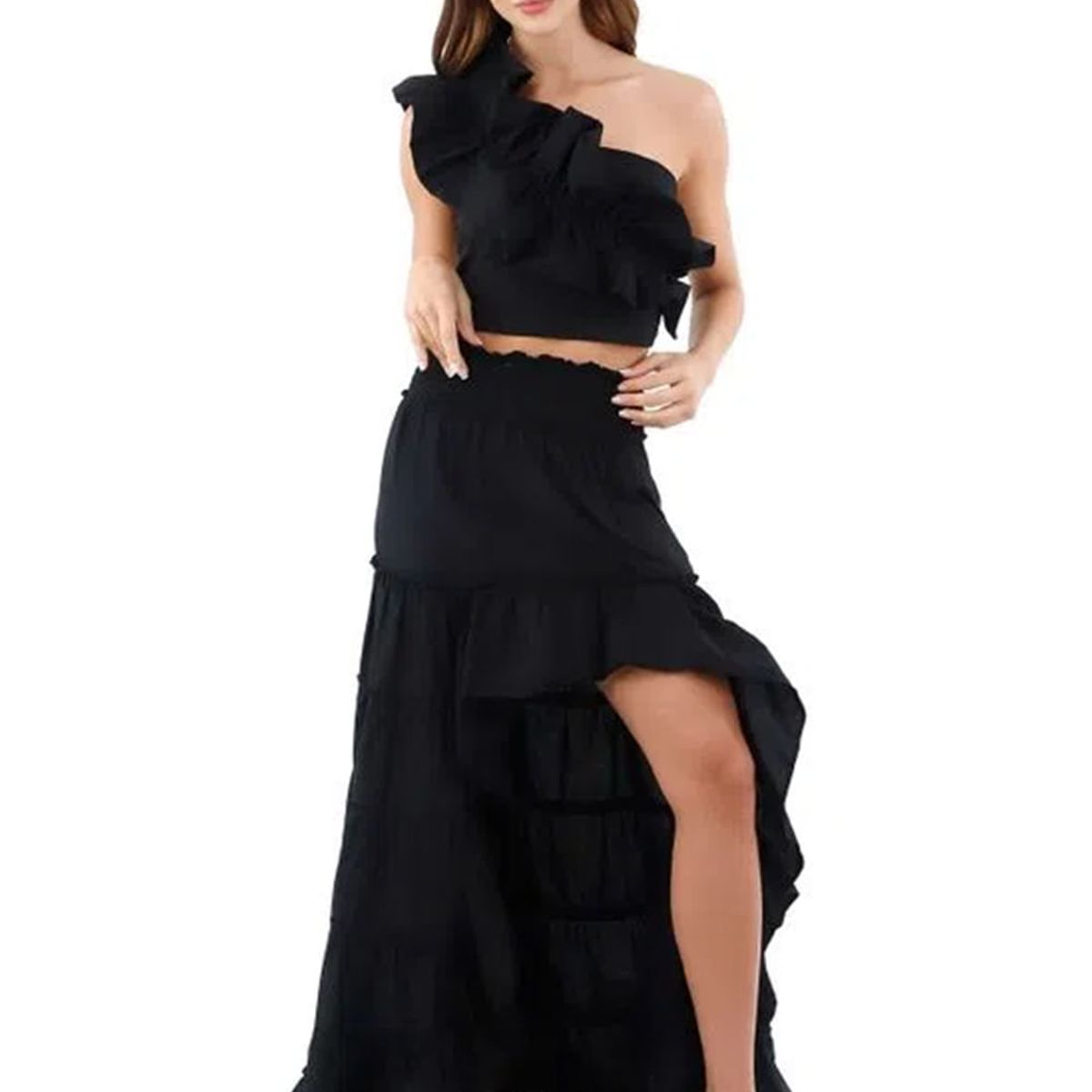 MERCEDES CAMPUZANO - Falda Larga Kelly Negro