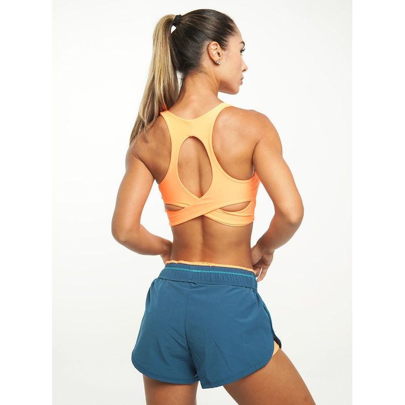 NO RULES - TOP DEPORTIVO GLOW FIT NARANJA.
