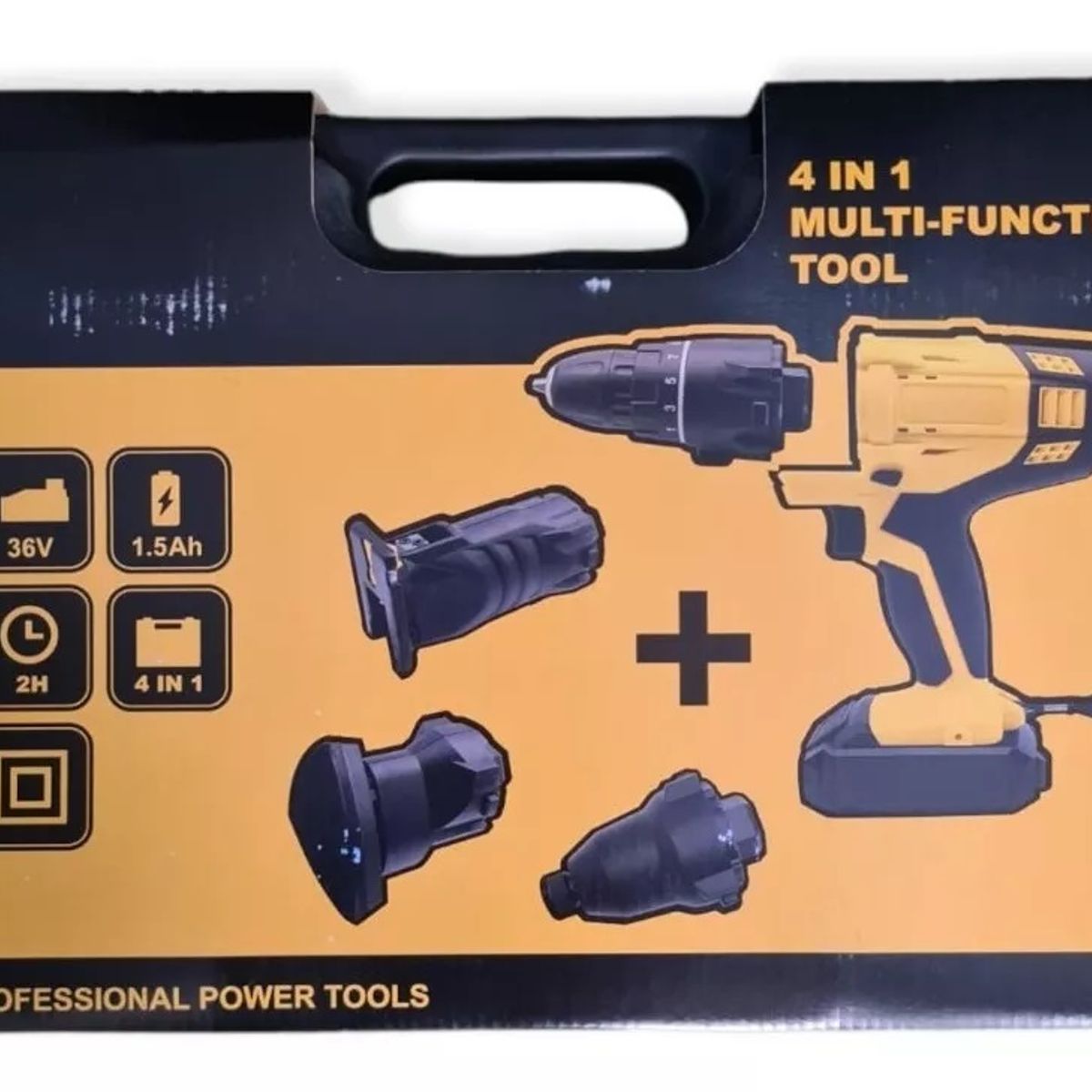 GENERICO - Kit taladro 36v multiherramienta 4 En 1 Calad lijad atornill