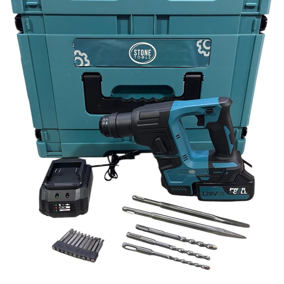 GENERICO - KIT taladro rotomartillo pulidora pistola de fijacion uso profesional