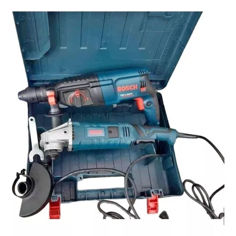 GENERICO - Combo Economico para trabajo Profesional rotomartillo mas pulidora