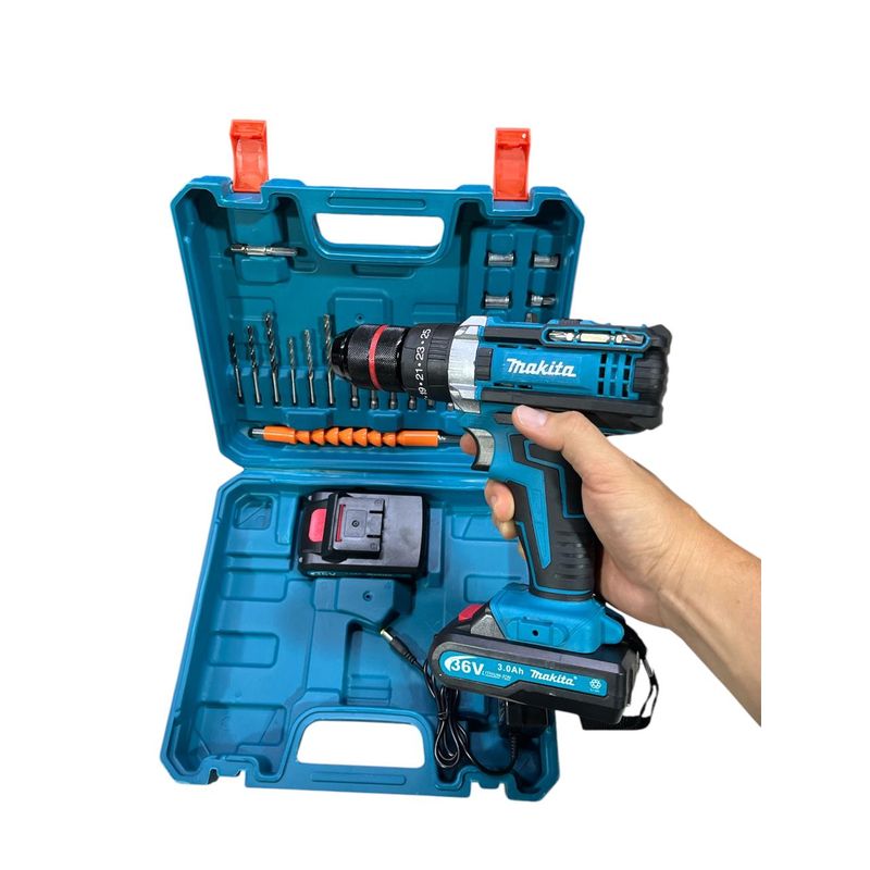 GENERICO - Taladro Inalámbrico 24v Percutor Para Trabajo Pesado