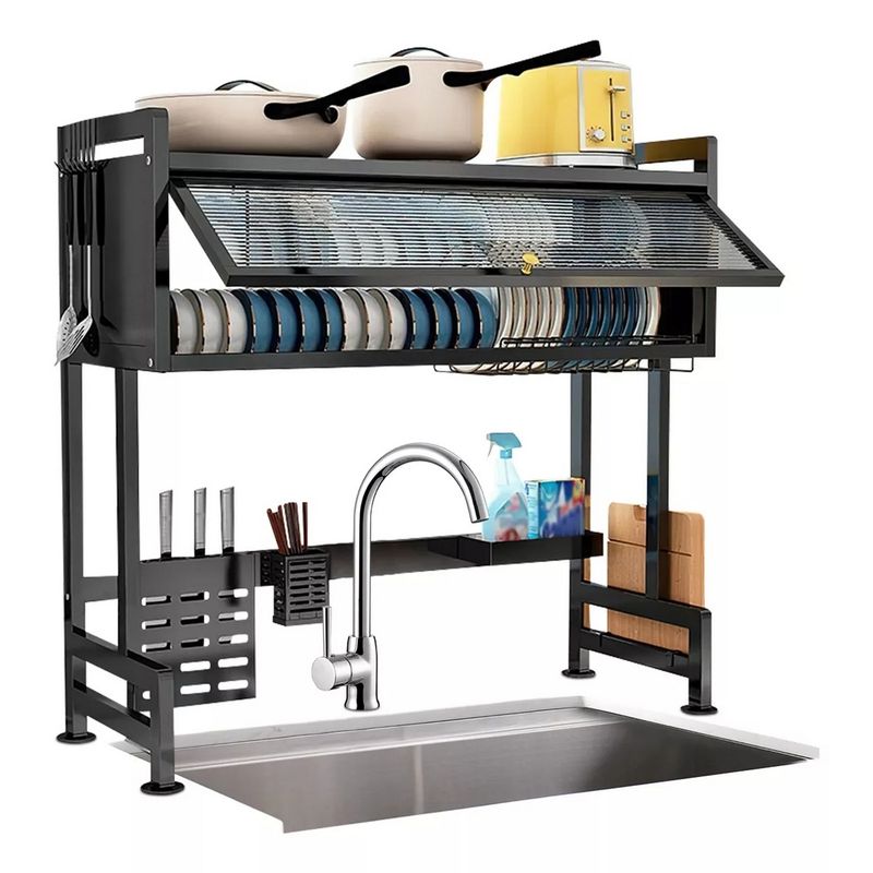 DAYOSHOP - Organizador Y Escurridor Platos Loza Con Tapa 85 Cm
