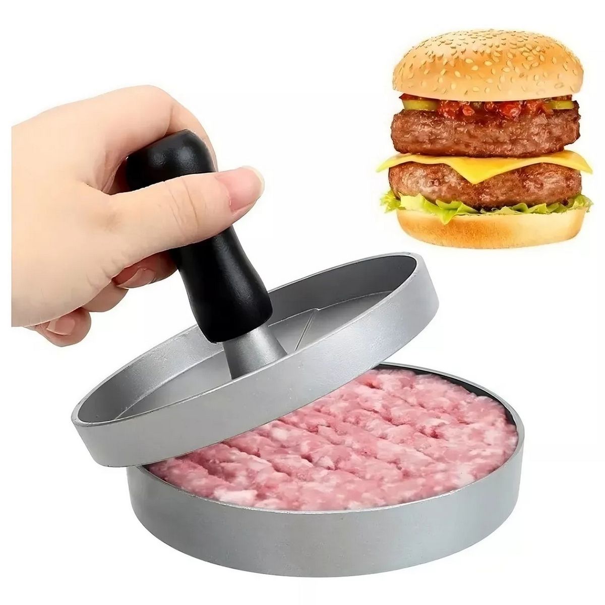 DAYOSHOP - Molde Para Hamburguesas Individual - Plancha Press Carne