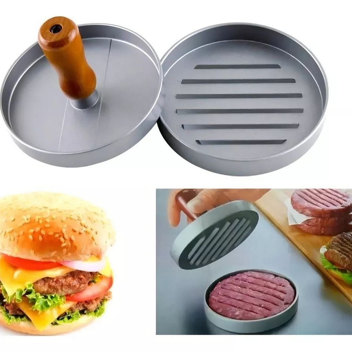 DAYOSHOP - Molde Para Hamburguesas Individual - Plancha Press Carne
