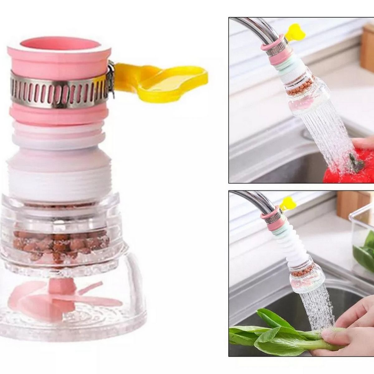 DAYOSHOP - Grifo Ahorrador Purificador Agua Giratorio 360° 2 En 1 Full