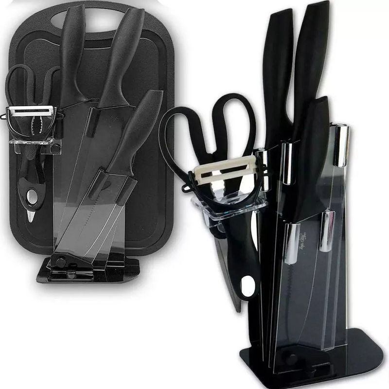 DAYOSHOP - Set De Cuchillos Utensilios Cubiertos Tablas Cortar Cocina