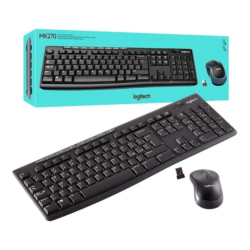 GENERICO - Combo Mouse + Teclado  Logitech MK270 inalambrico