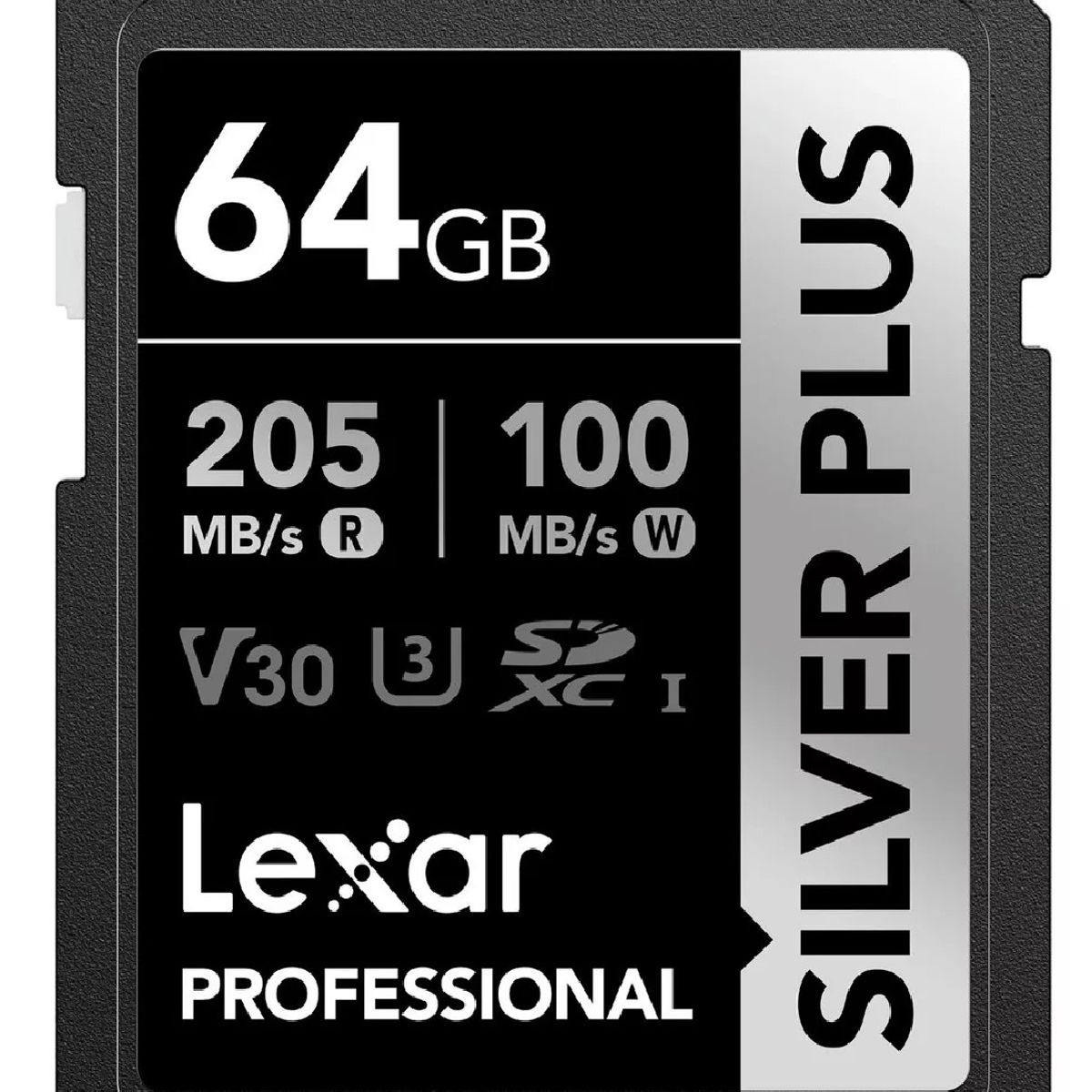 LEXAR - Memoria SD Lexar  Silver Plus 205 Mb/s - 64 Gb