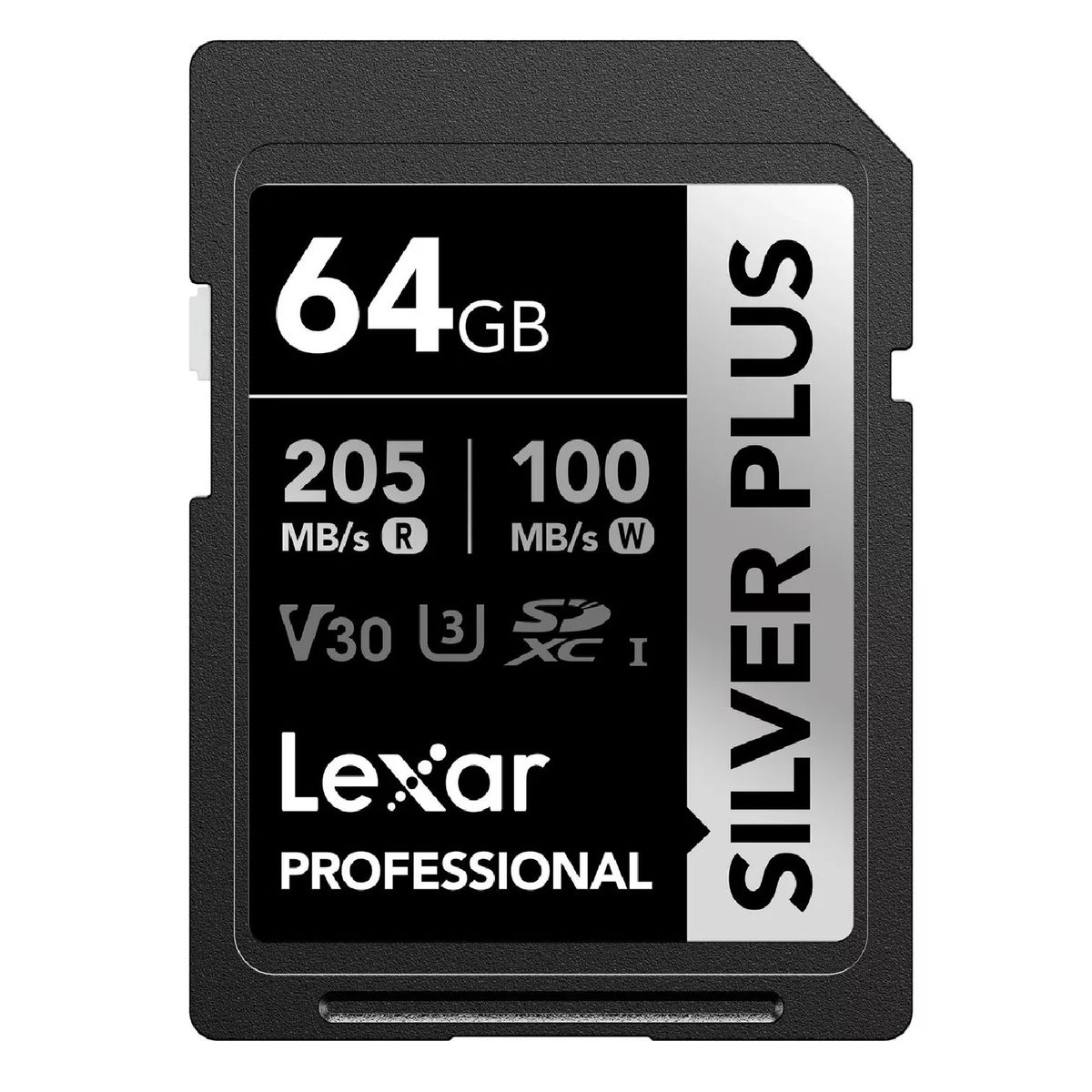 LEXAR - Memoria SD Lexar  Silver Plus 205 Mb/s - 64 Gb