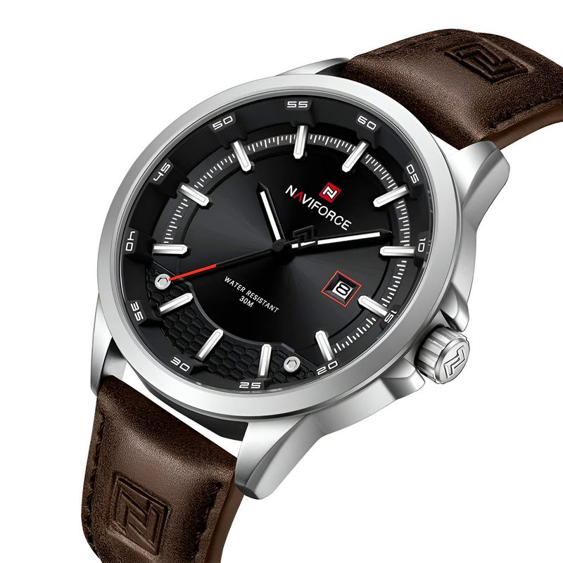 NAVIFORCE - Reloj Naviforce Casual Nf9248l Cuero Hombre + Estuche