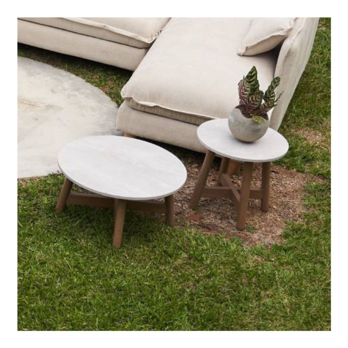 ENMADERA - Set de mesas redondas calma