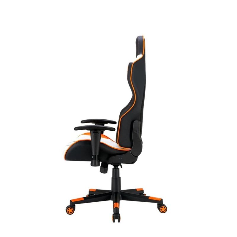 GENERICO - Silla Gamer Jertech Giratoria Con Soporte Lumbar Y Pie GR101 Naranja