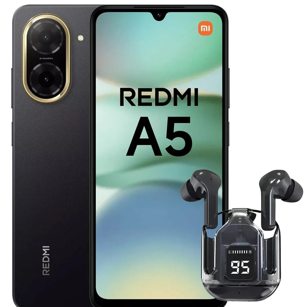 XIAOMI - Celular Xiaomi Redmi A5 4G 64GB 3GB RAM Negro +  auriculares bluetooh