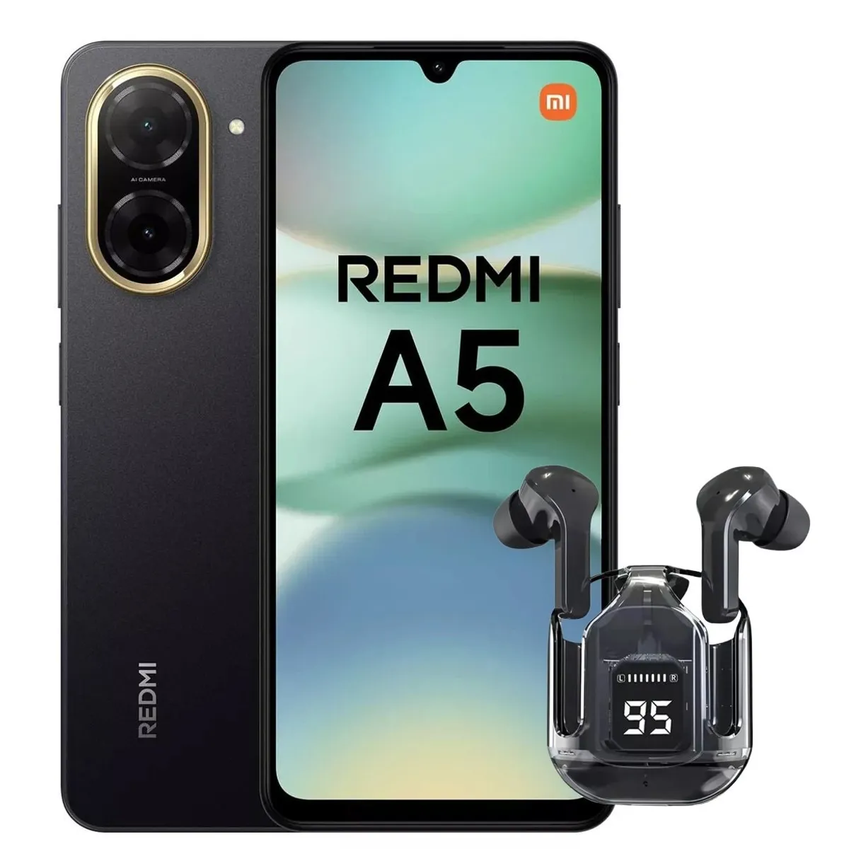 XIAOMI - Celular Xiaomi Redmi A5 4G 64GB 3GB RAM Negro +  auriculares bluetooh