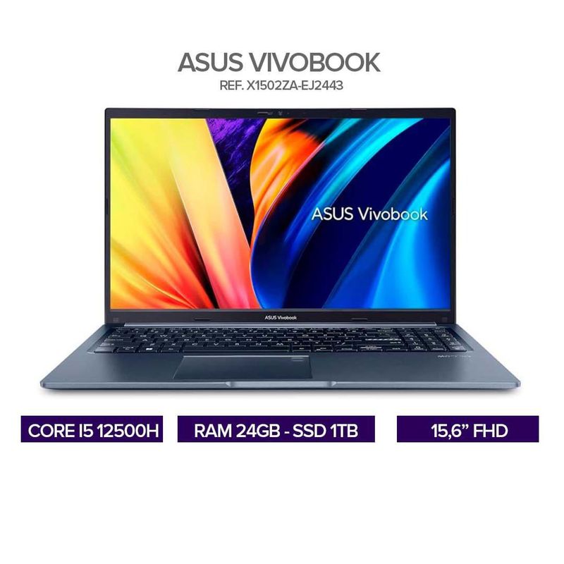 ASUS - PORTATIL ASUS X1502ZA INTEL CORE I5 12500H  1TB SSD 24GB RAM