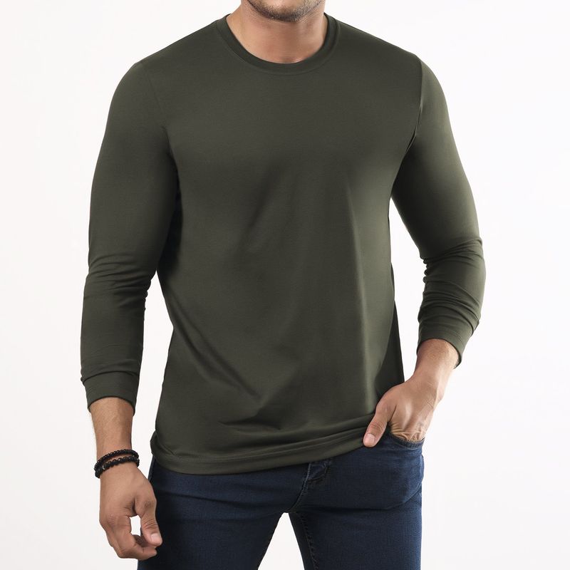 CROYDON - Camibuzo Omar Verde Militar para Hombre Croydon