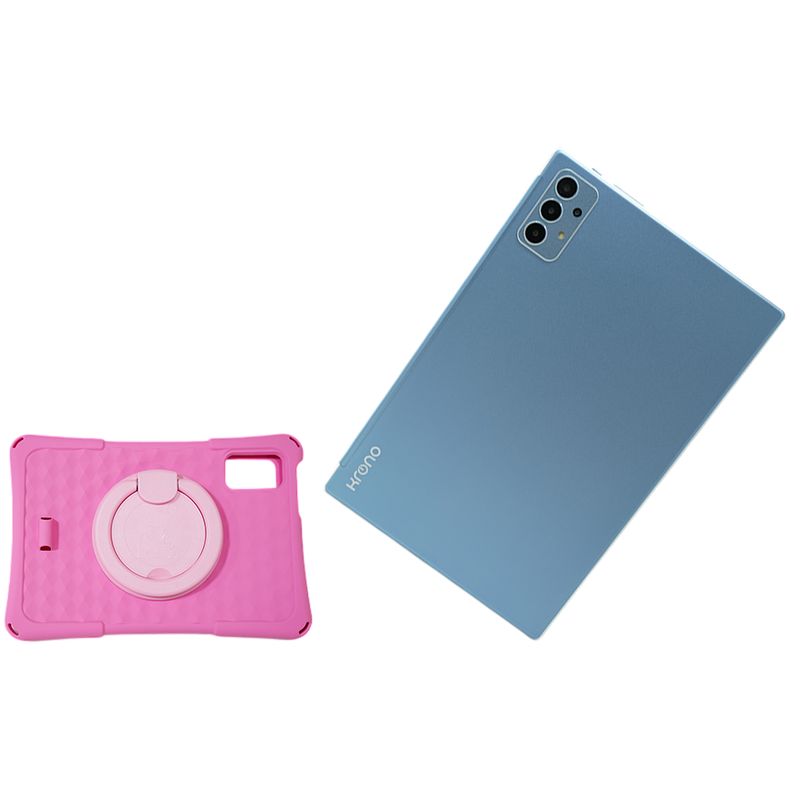 KRONO - TABLET KRONO NET X2 8 GB/ 64 GB COLOR GRIS CON PROTECTOR ROSA PARA NIÑOS