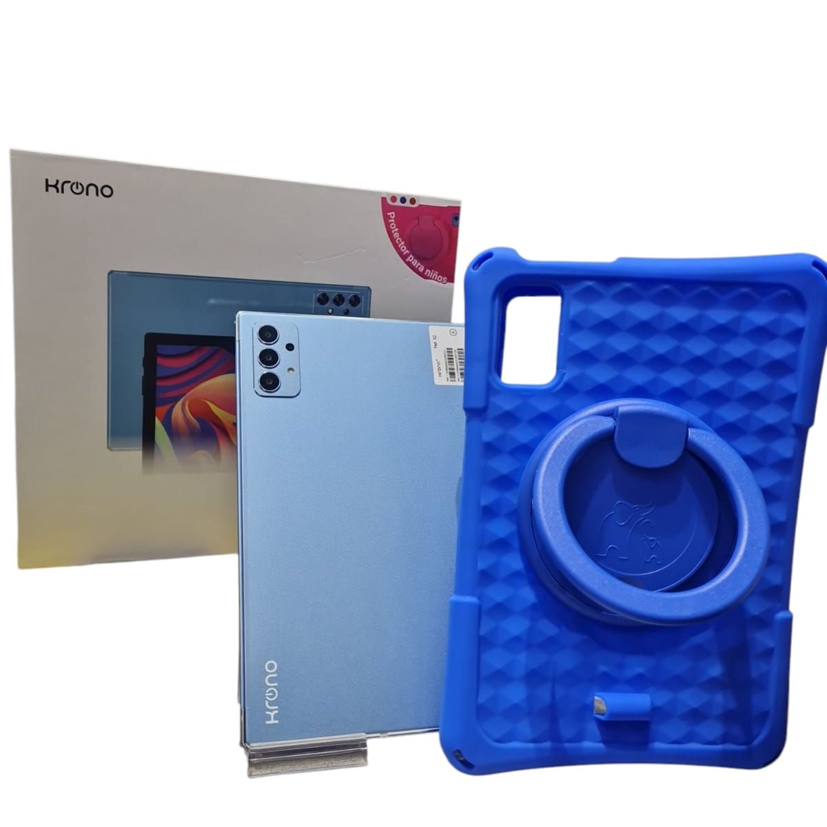 KRONO - TABLET KRONO NET X2 8 GB/ 64 GB COLOR GRIS CON PROTECTOR AZUL PARA NIÑOS