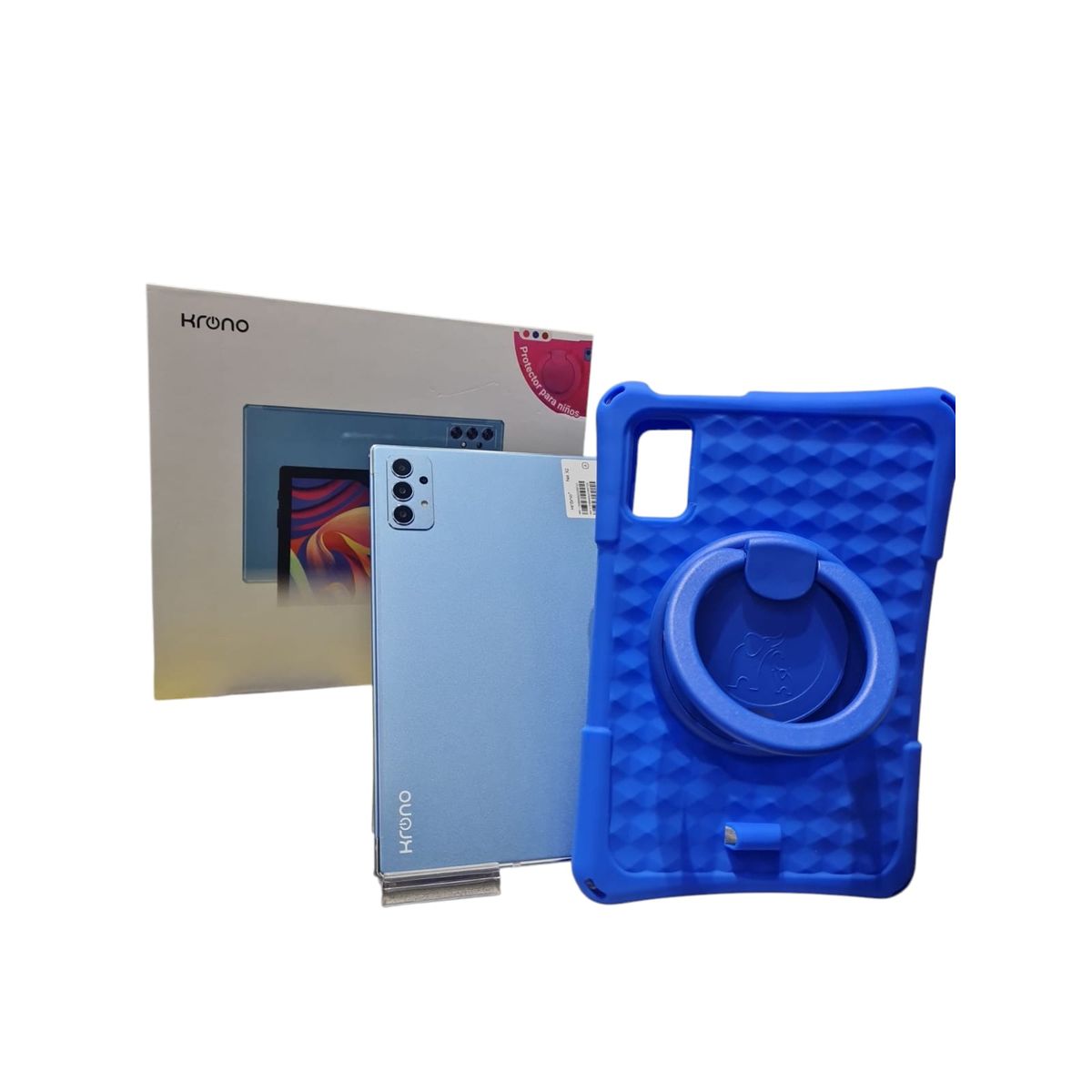 KRONO - TABLET KRONO NET X2 8 GB/ 64 GB COLOR GRIS CON PROTECTOR AZUL PARA NIÑOS