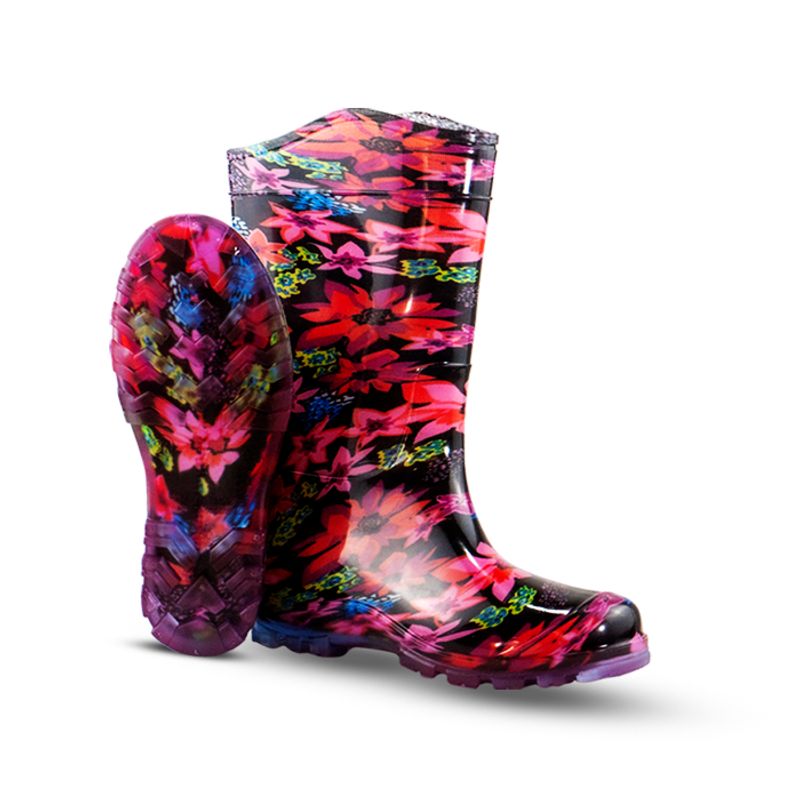 GENERICO - BOTA ESTAMPADA PARA DAMA DISEÑO FLOR DE LOTO