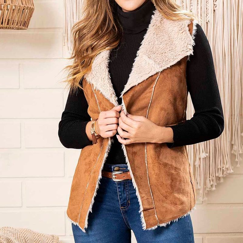 CROYDON - Chaleco Nicolet Café para Mujer Croydon
