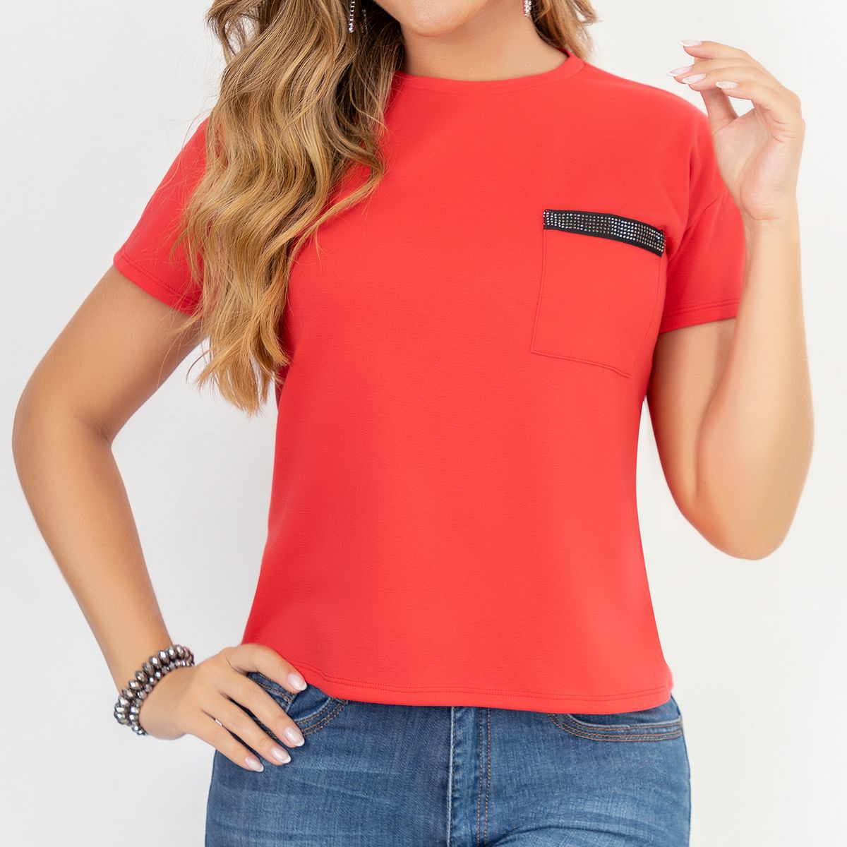CROYDON - Blusa Francia Rojo Croydon para Mujer