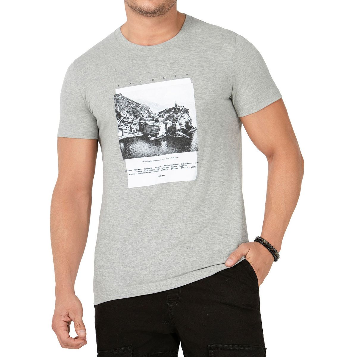 CROYDON - Camiseta Gustav Gris Croydon para Hombre