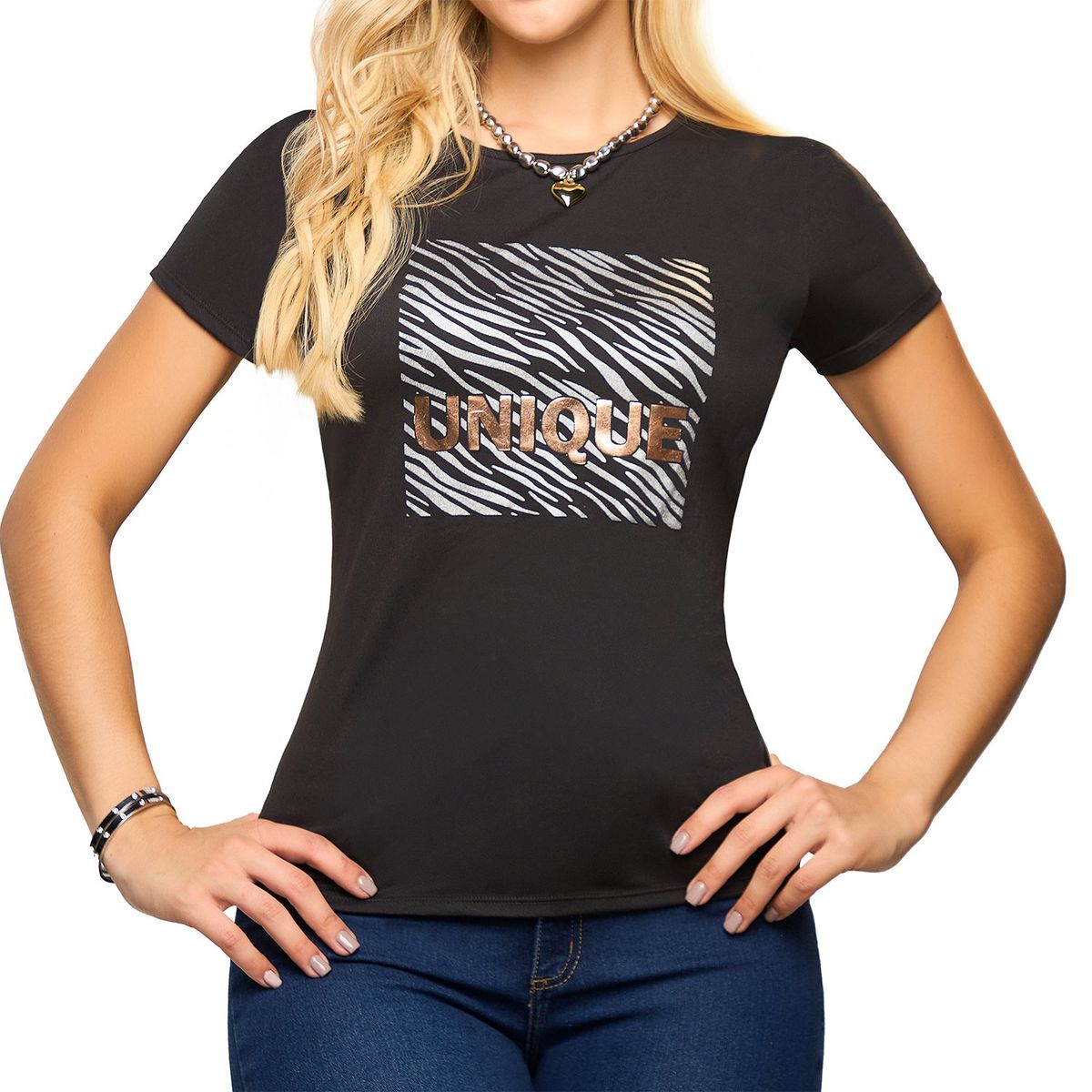 CROYDON - Camiseta Claudia Negro Croydon para Mujer