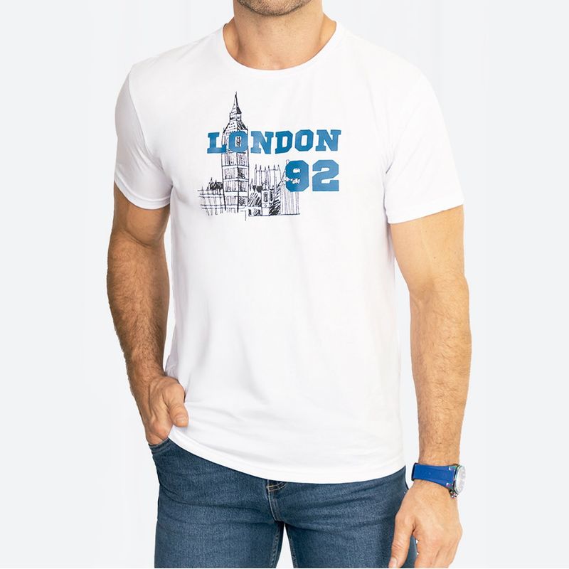 CROYDON - Camiseta Erik Blanco para Hombre Croydon