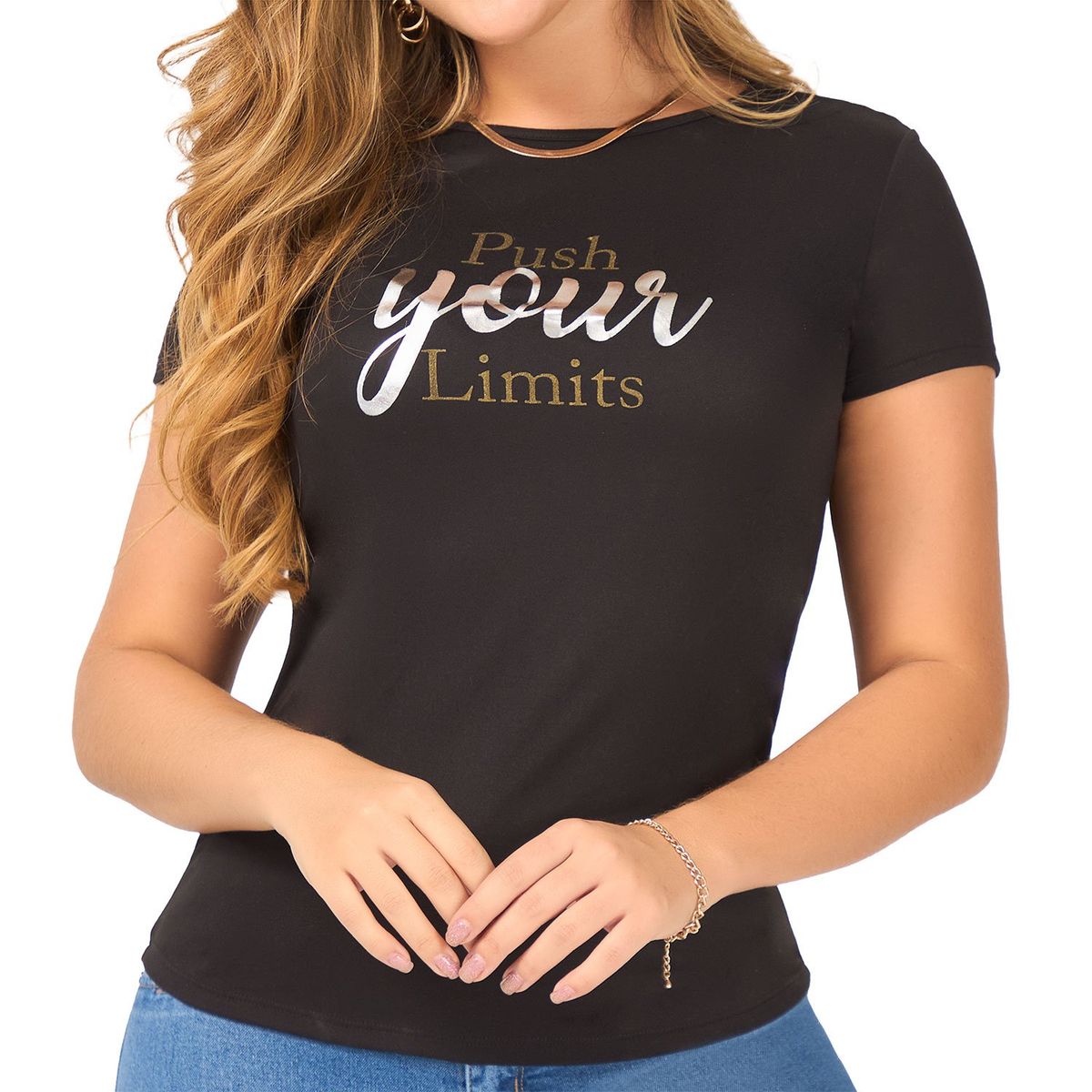 CROYDON - Camiseta Natalia Negro Croydon para Mujer
