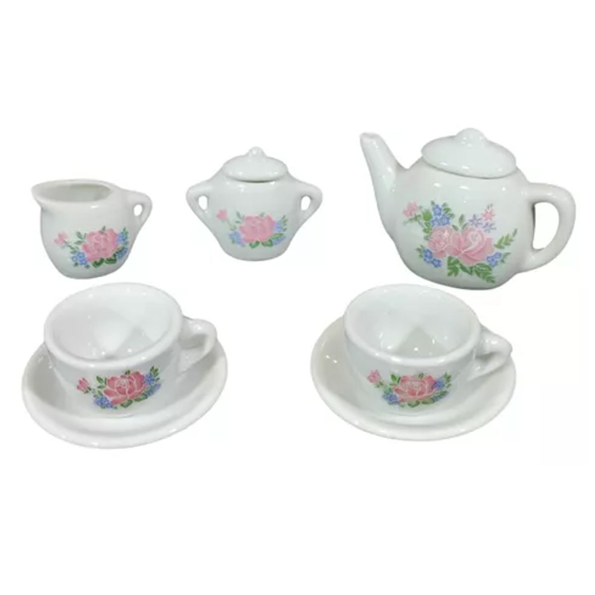 GENERICO - Juego De Te Vajilla Porcelana Mini Juguete Niño Niña Tetera