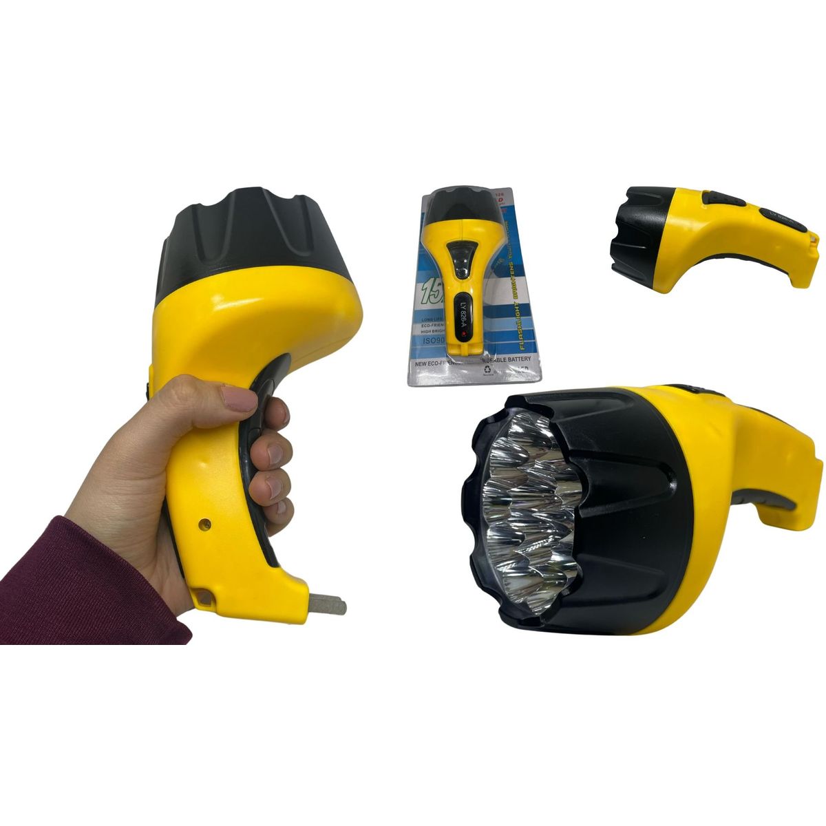 MAZUGI - Linterna grande Reflectora Recargable a toma dura más de 48h