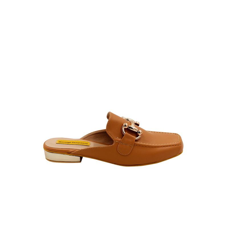 MERCEDES CAMPUZANO - Zueco Plano Chiara Mercedes Campuzano de Mujer Beige