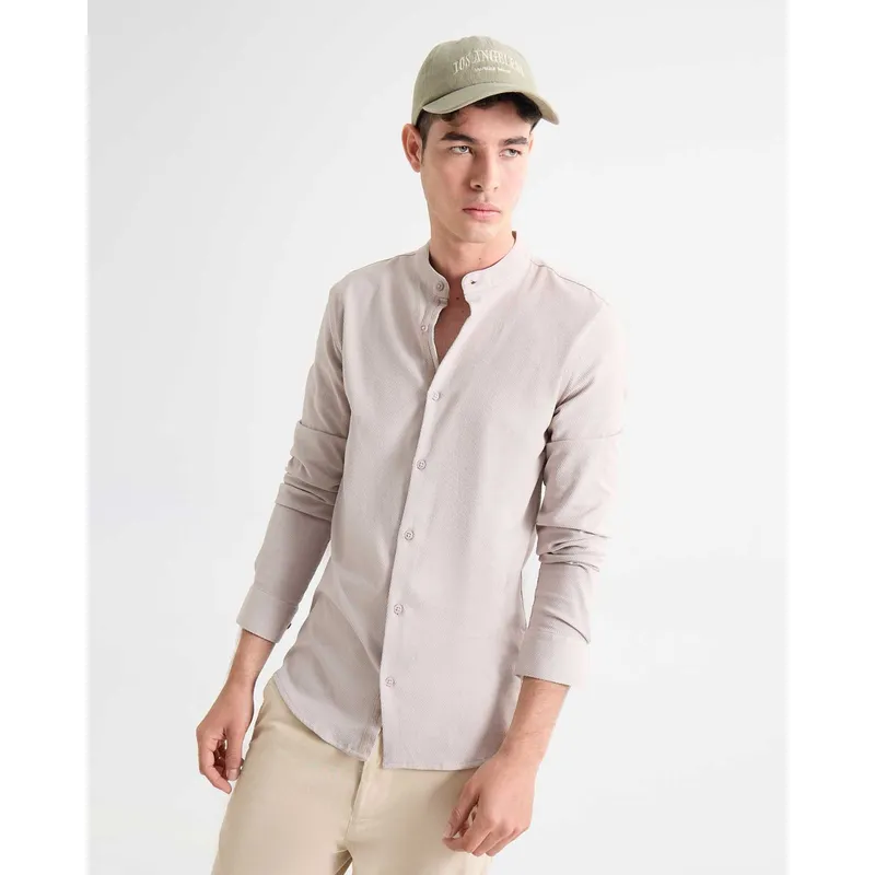 SEVEN SEVEN - Camisa De Hombre  Color Beige Marca Seven Seven #45012118