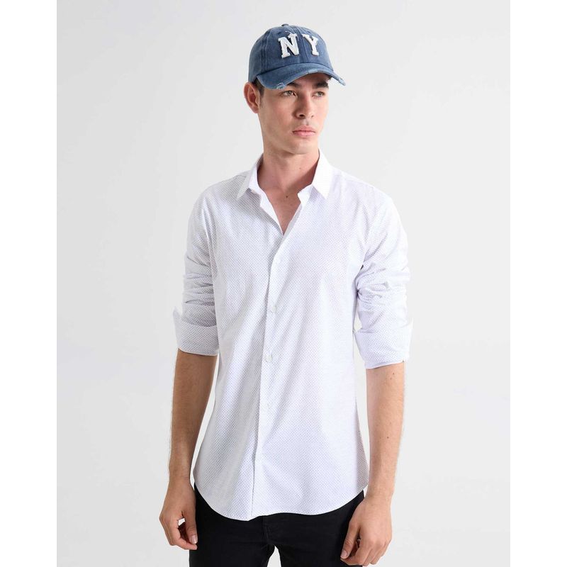 SEVEN SEVEN - Camisa Para Hombre Manga Larga Sin Bolsillo Cuello Casual M Color Crudo Marca Seven Seven 45012113