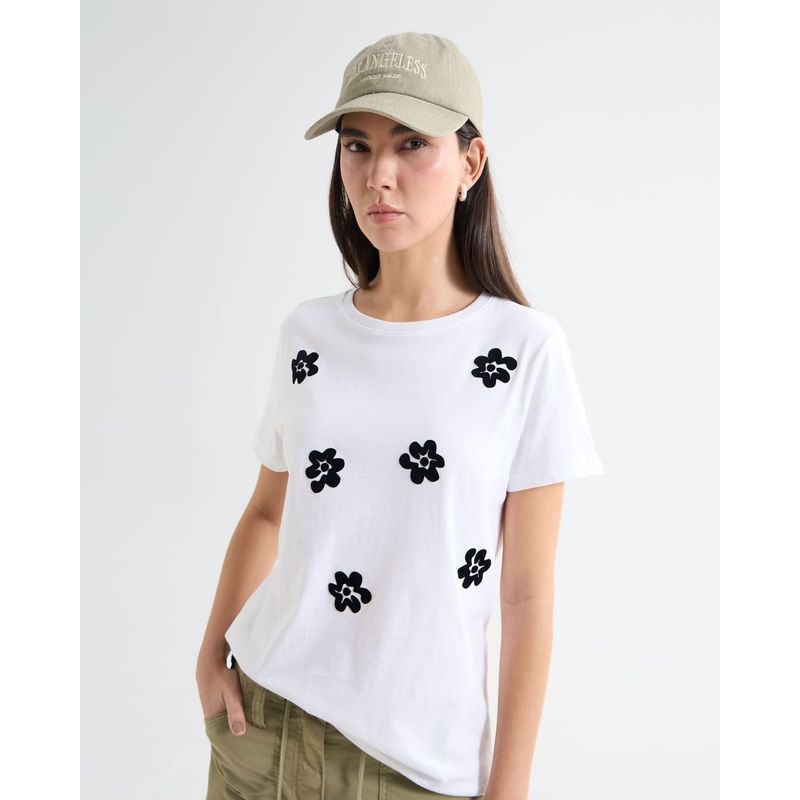 SEVEN SEVEN - Camiseta Para Mujer Manga Corta Cuello Redondo Color Crudo Marca Seven Seven 28096199