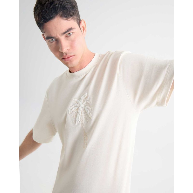 SEVEN SEVEN - Camiseta Para Hombre Manga Corta Cuello Redondo Color Marfil Marca Seven Seven #45092697