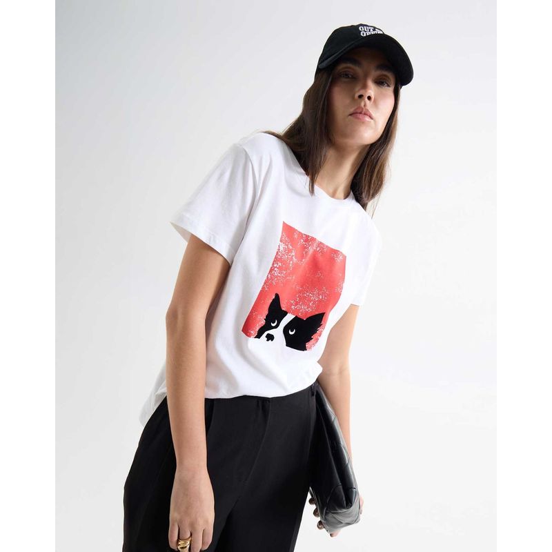 SEVEN SEVEN - Camiseta Para Mujer Manga Corta Cuello Redondo Color Crudo Marca Seven Seven #28096209