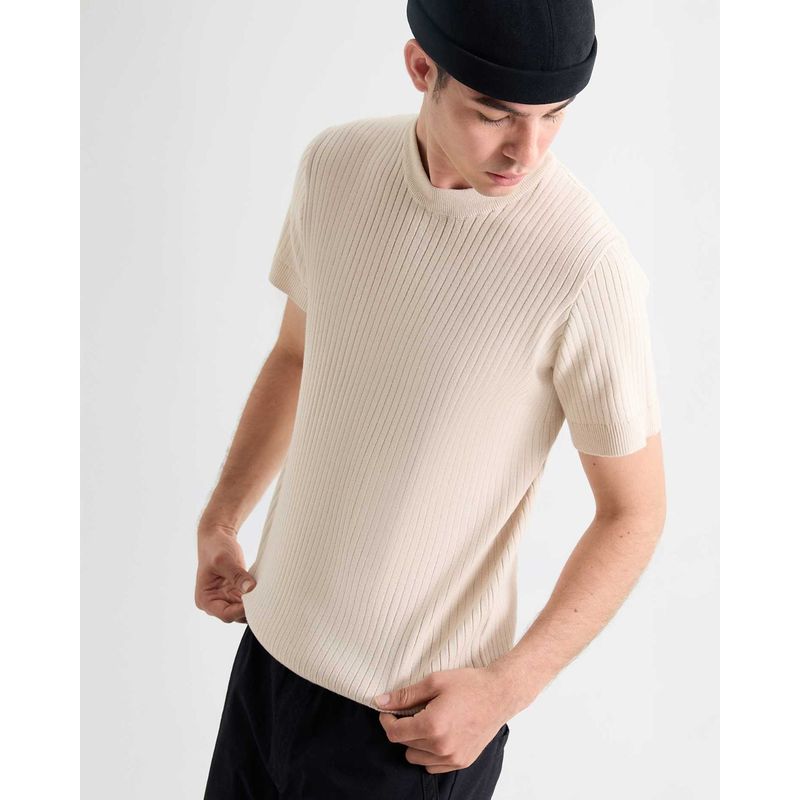 SEVEN SEVEN - Camiseta Para Hombre Manga Corta Cuello Redondo Color Arena Marca Seven Seven #45092693