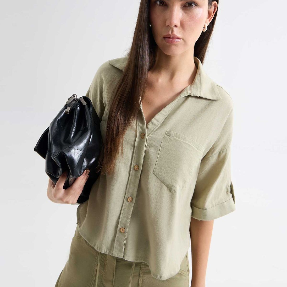 SEVEN SEVEN - Blusa Para Mujer Manga Corta Color Beige Marca Seven Seven #28124011