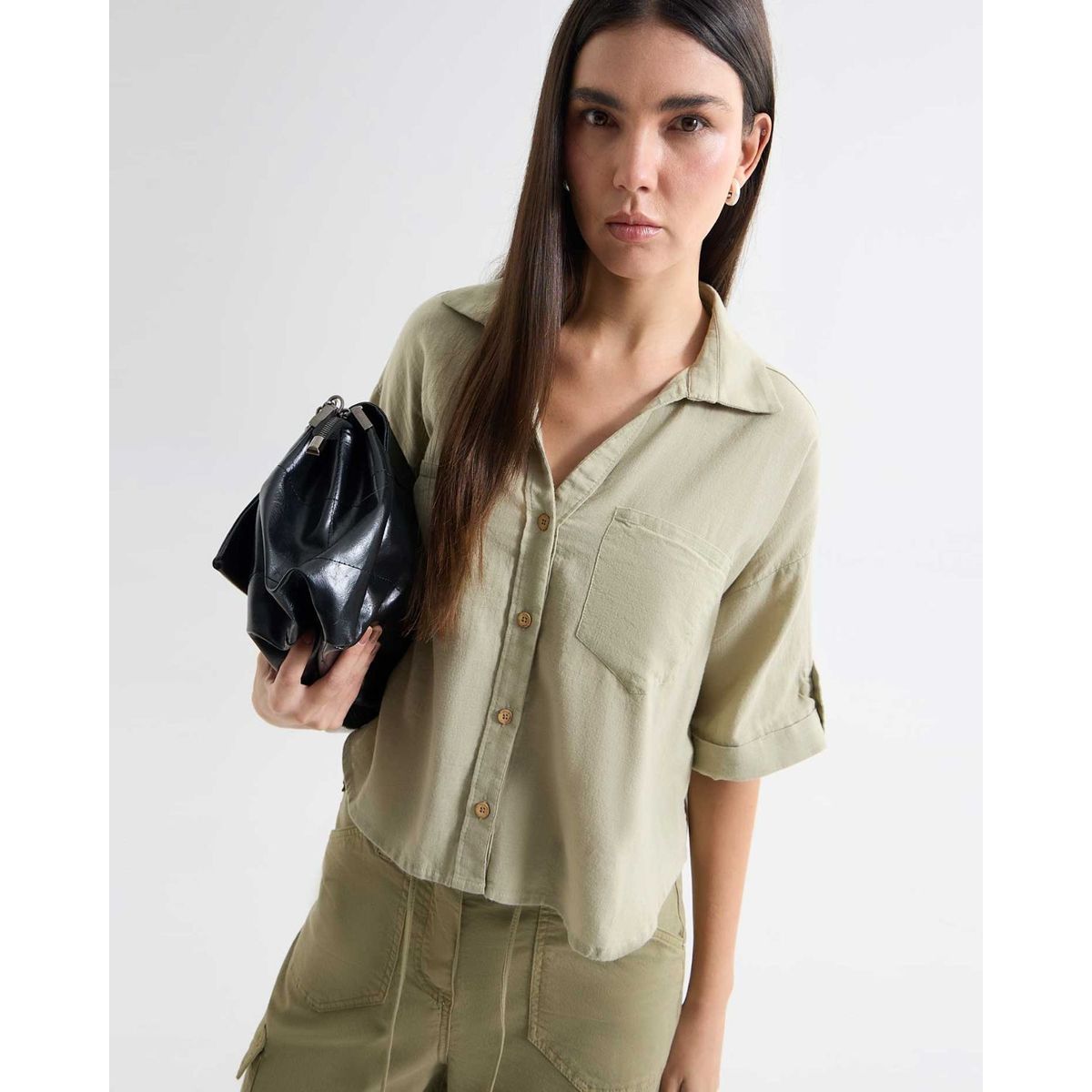 SEVEN SEVEN - Blusa Para Mujer Manga Corta Color Beige Marca Seven Seven #28124011