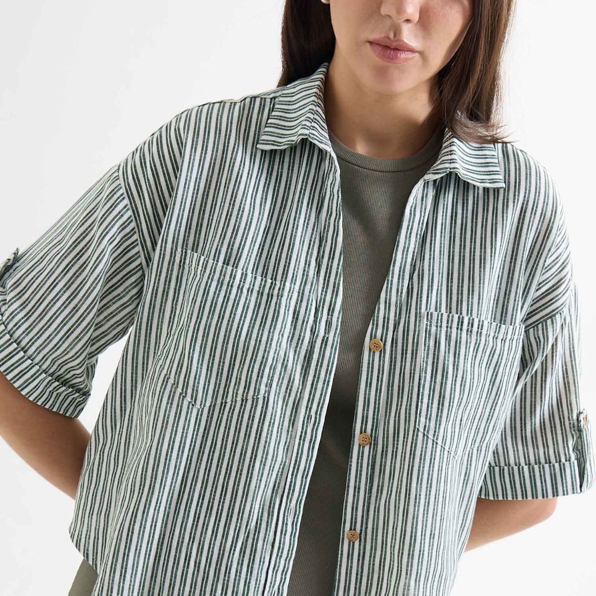 SEVEN SEVEN - Blusa Para Mujer Manga Corta Color Verde Marca Seven Seven #28124012