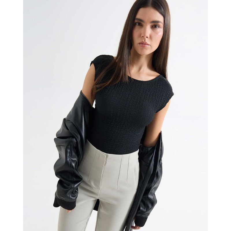 SEVEN SEVEN - Camiseta Para Mujer Manga Corta Moda Color Negro Marca Seven Seven #28096233