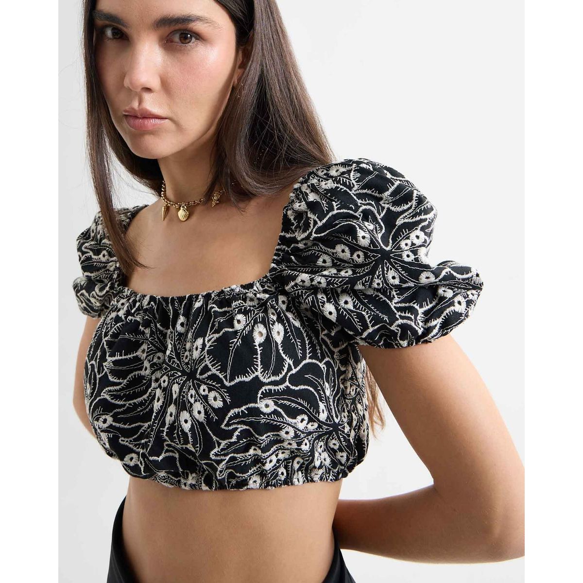 SEVEN SEVEN - Blusa Para Mujer Manga Corta Color Negro Marca Seven Seven #28124033