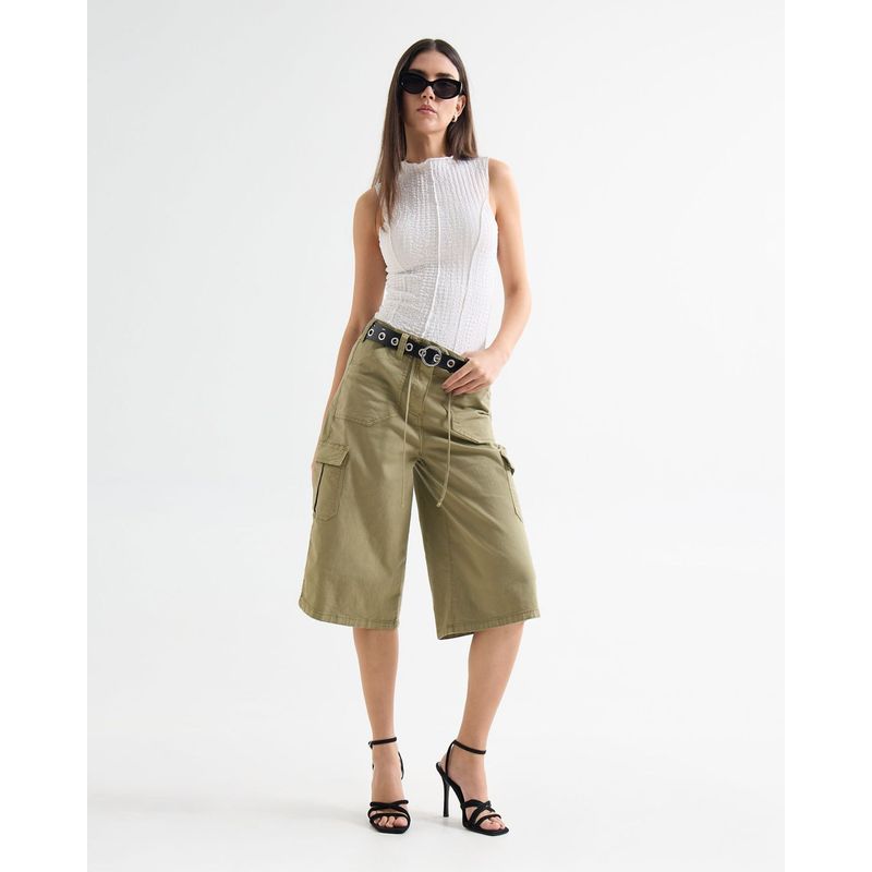 SEVEN SEVEN - Short Para Mujer  Color Verde Marca Seven Seven #28191021